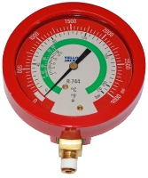 Manometer 90mm Titan Röd CO2 18/ NPT 49193