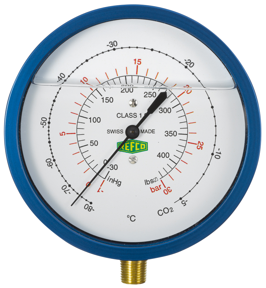 R5-220 Manometer LP CO2 80mm 1/8 NPT