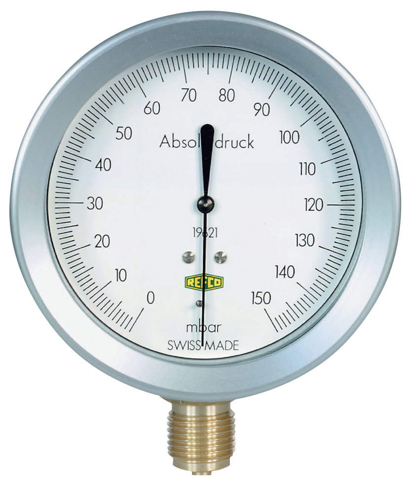 Manometer MA1501V14S-6098 ALU absoluut 100 mm 1/4" SAE 0/+150 bar verticaal droog